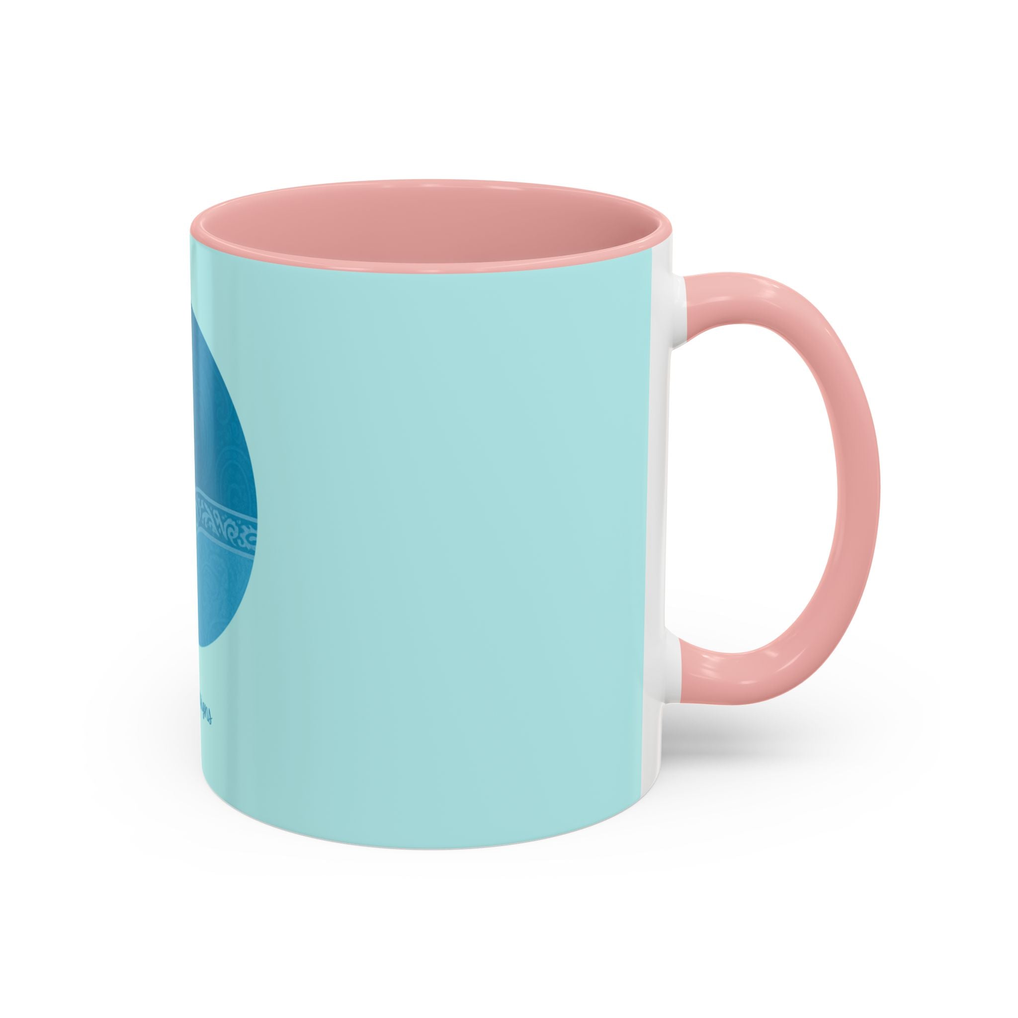 Blue Wave Accent Coffee Mug – Ocean Swirl 11/15oz Ceramic