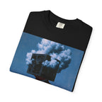 Surreal Smoke-Head Art T-Shirt — Vintage Suit Illustration