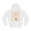 Unisex College Hoodie with Surfing Design, Cozy Pullover for College Students, Perfect Gift for Graduates and Surf Lovers