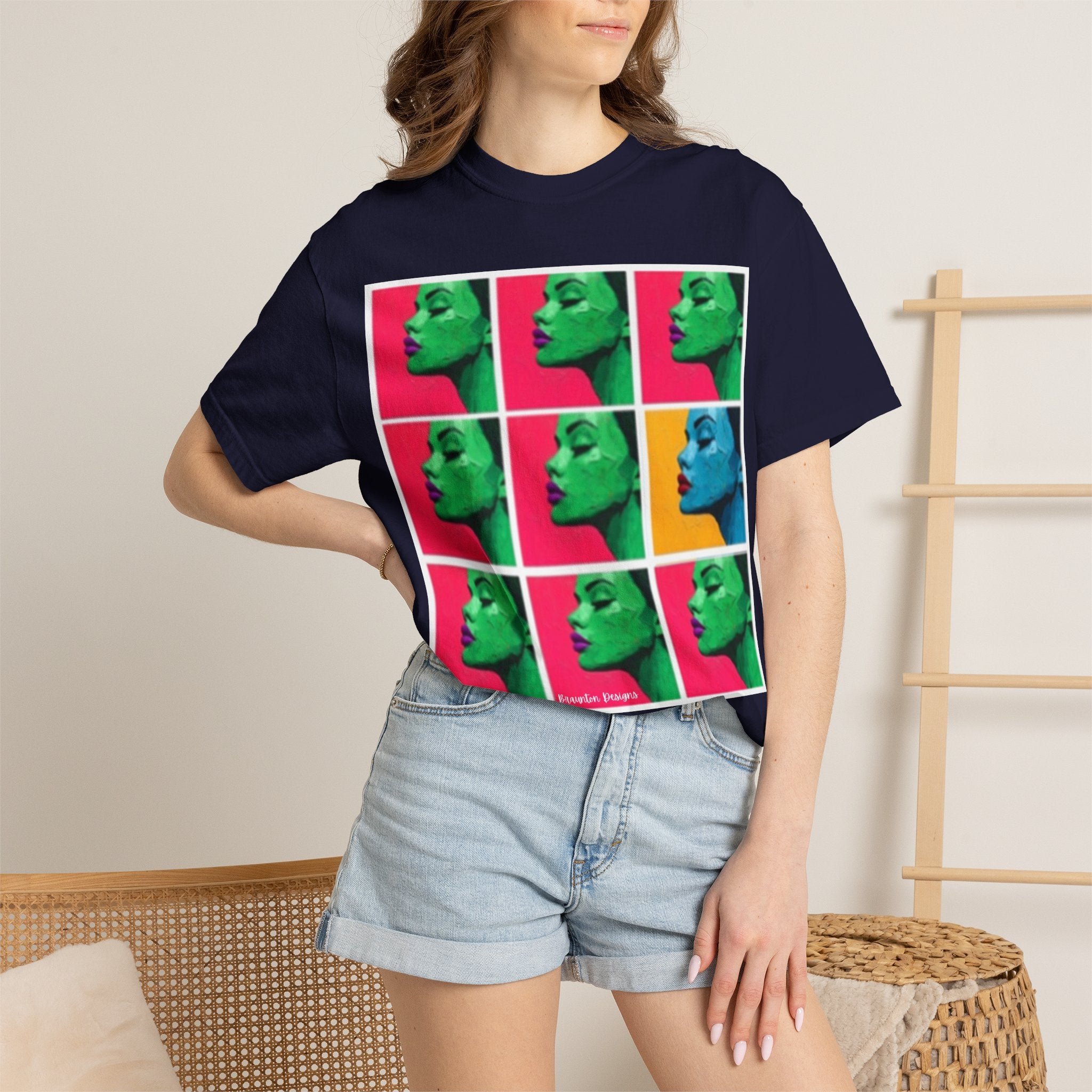 Pop Art Profile Grid T-Shirt