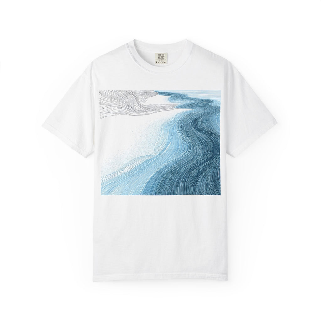 For UK .Ocean-Flow Short Sleeve Tee | Relaxed Fit T-Shirt for Beach Lovers, Summer Vibe, Casual Wear, Gift for Ocean Enthusiasts, Coastal