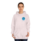 Ocean Wave College Hoodie — Blue Minimalist Campus Sweatshirt