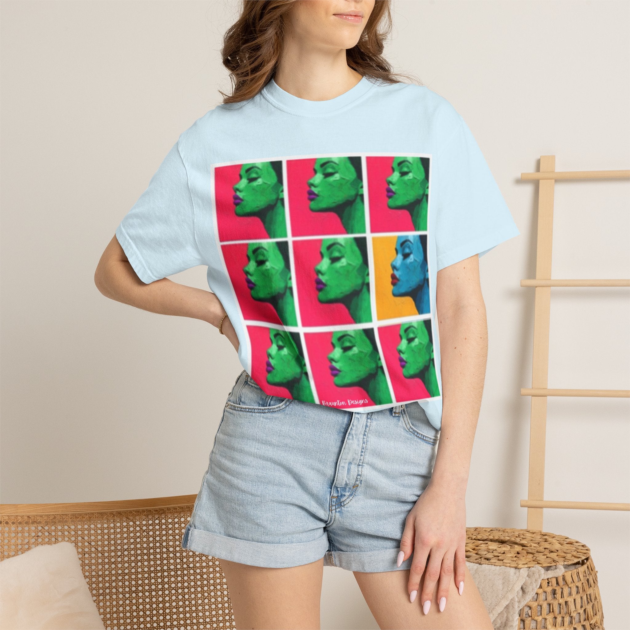 Pop Art Profile Grid T-Shirt