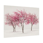 Pink Blossom Tree Rolled Poster | Cherry Blossom Wall Art, Minimal Landscape Print