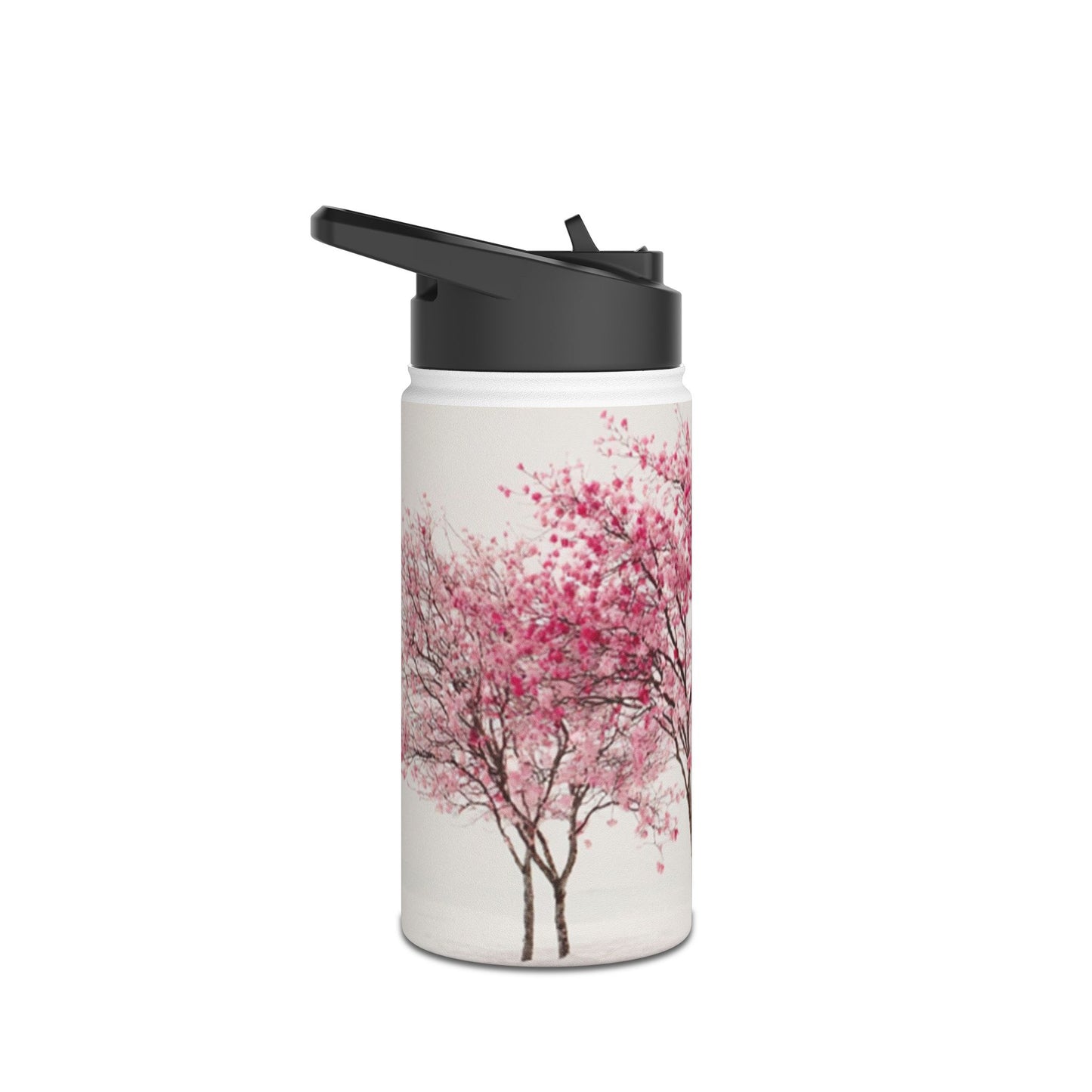 Pink Cherry Blossom Tree Stainless Steel Water Bottle | Floral Spring