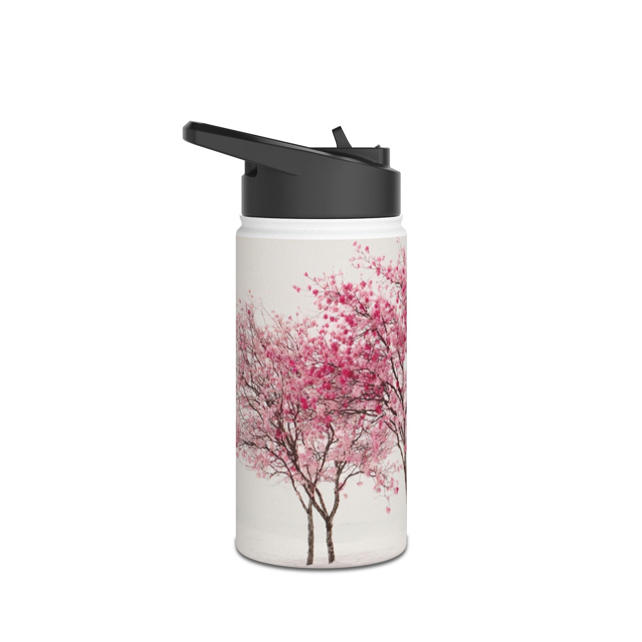 Pink Cherry Blossom Tree Stainless Steel Water Bottle | Floral Spring