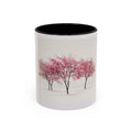 Cherry Blossom Accent Coffee Mug — Pink Tree Ceramic Mug (11/15oz)