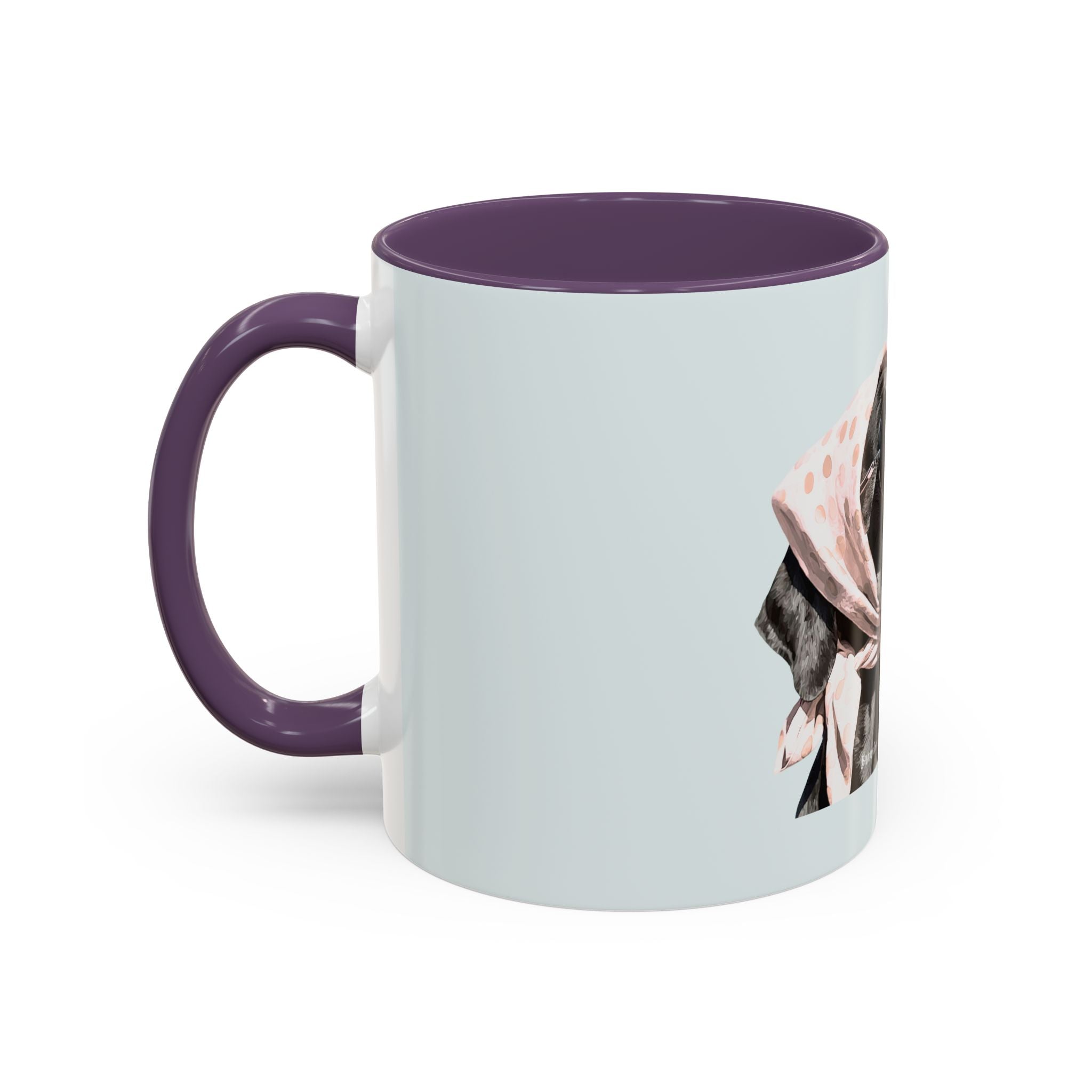 Retro Dog Coffee Mug — Chic Pup with Scarf & Sunglasses Accent Mug