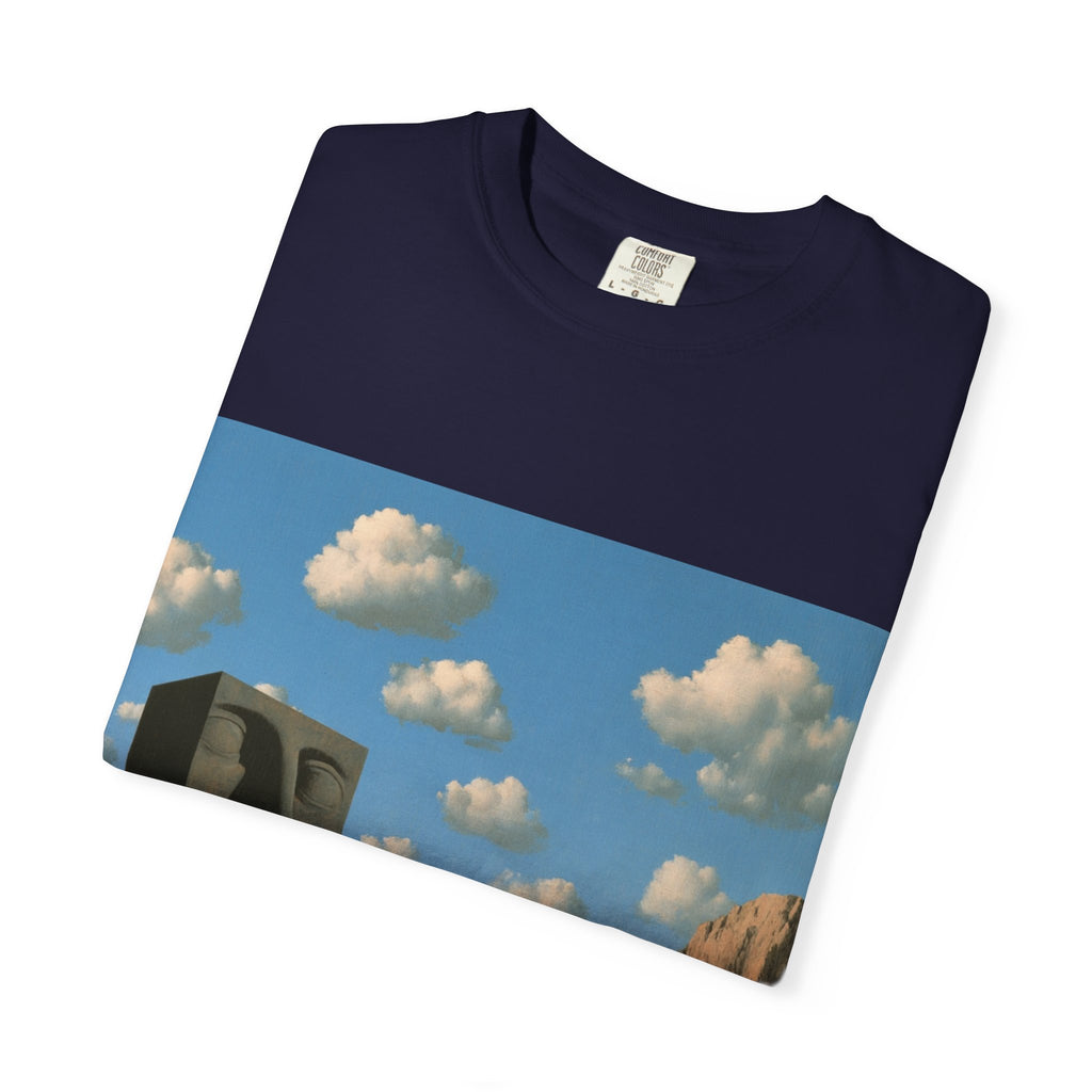 Surreal Desert Monolith T-Shirt — Retro Rocky Landscape Art Tee