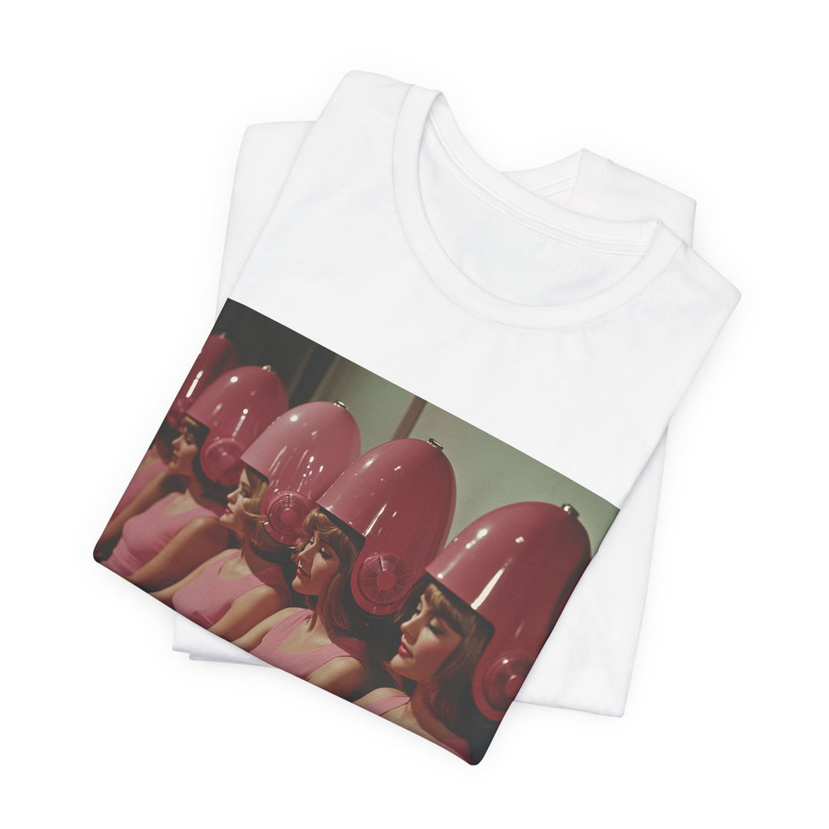 Retro Salon Photo Tee — "Vintage Beauty" Graphic T‑Shirt. Lightweight Fabric