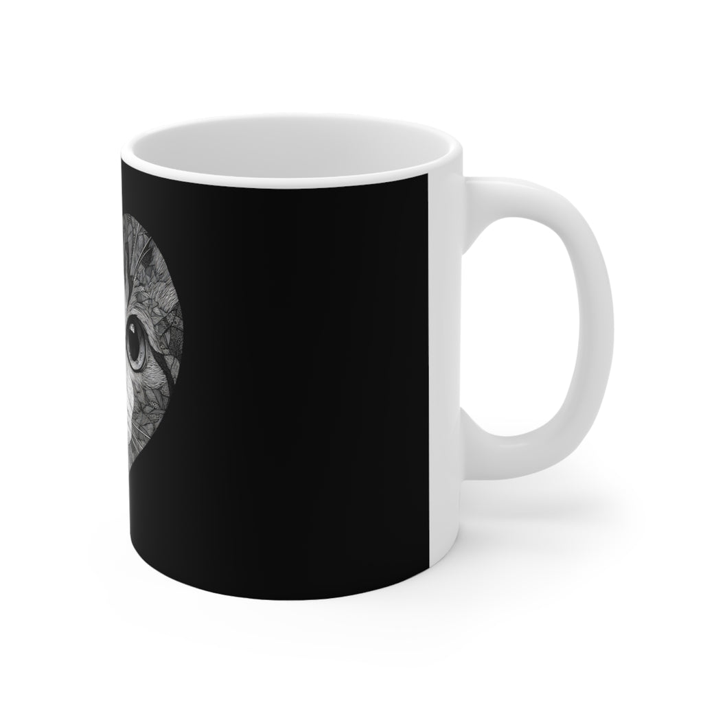 Cat Lover Heart Design Ceramic Coffee Cup | 11oz 15oz