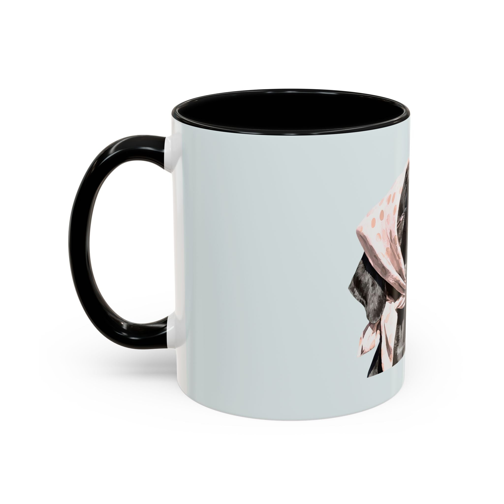 Retro Dog Coffee Mug — Chic Pup with Scarf & Sunglasses Accent Mug