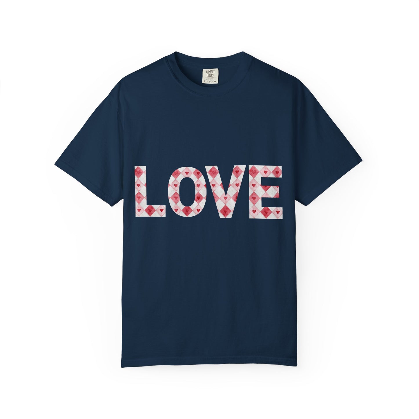 Love Heart Pattern T-Shirt | LOVE floral typography tee