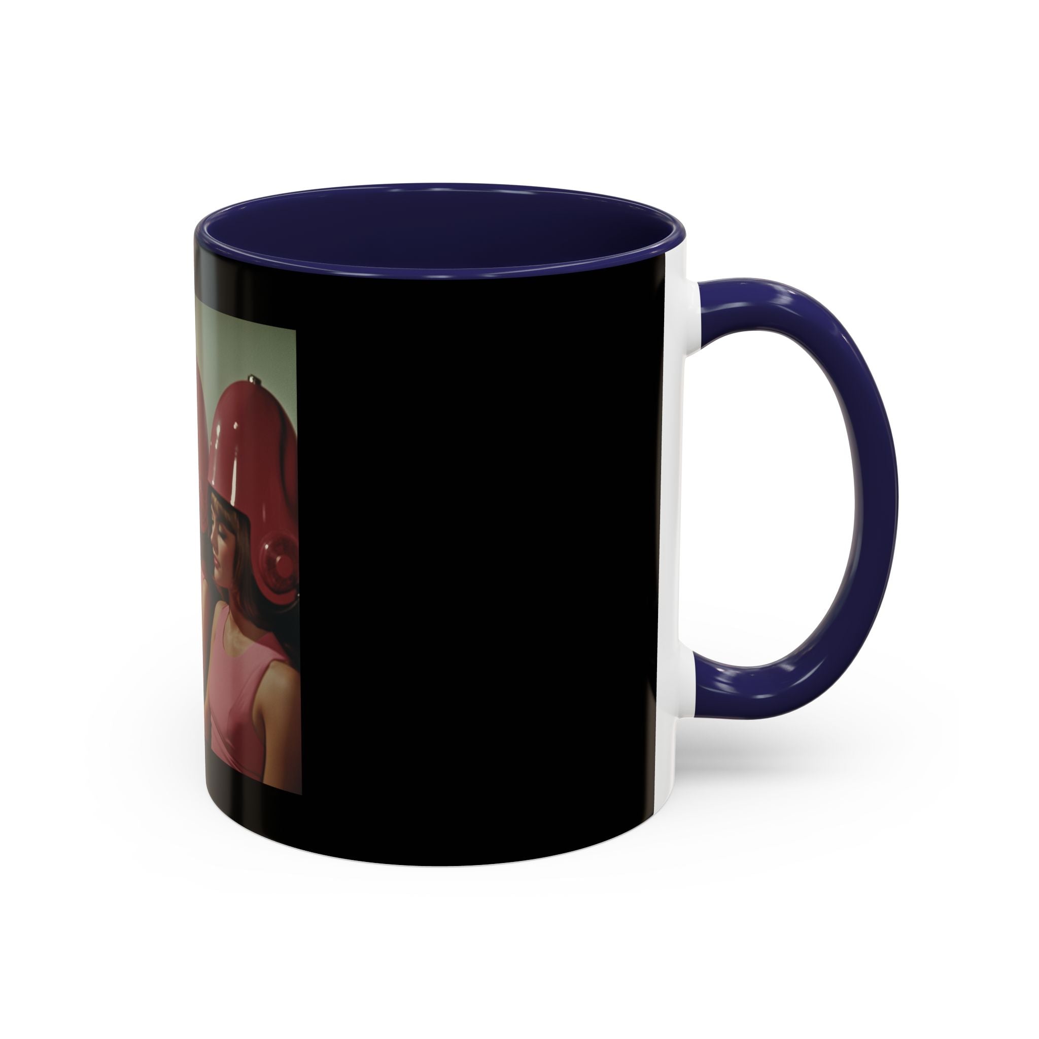 Retro Salon Coffee Mug — Vintage Hair Dryer Booth Photo Accent Mug