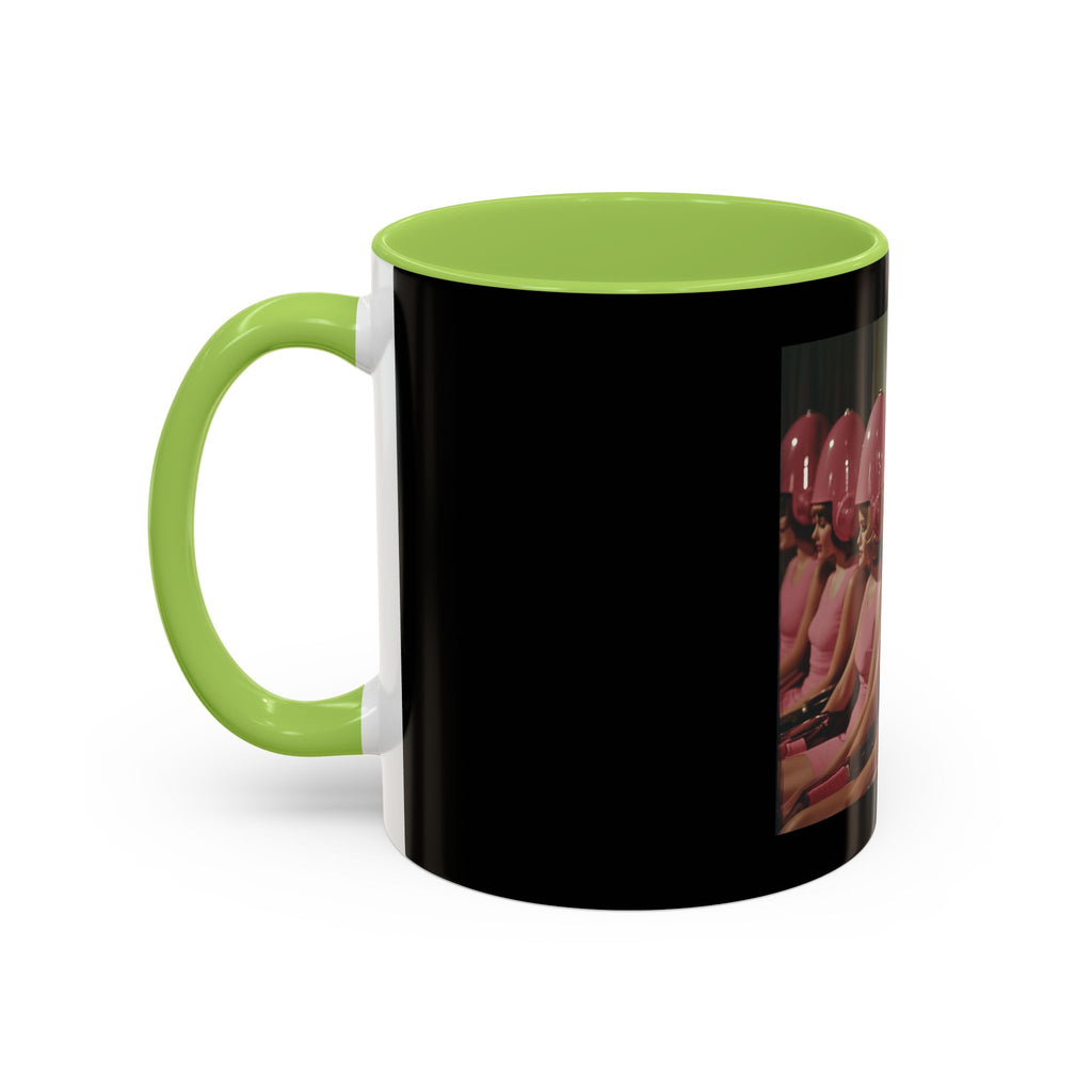 Retro Salon Coffee Mug — Vintage Hair Dryer Booth Photo Accent Mug