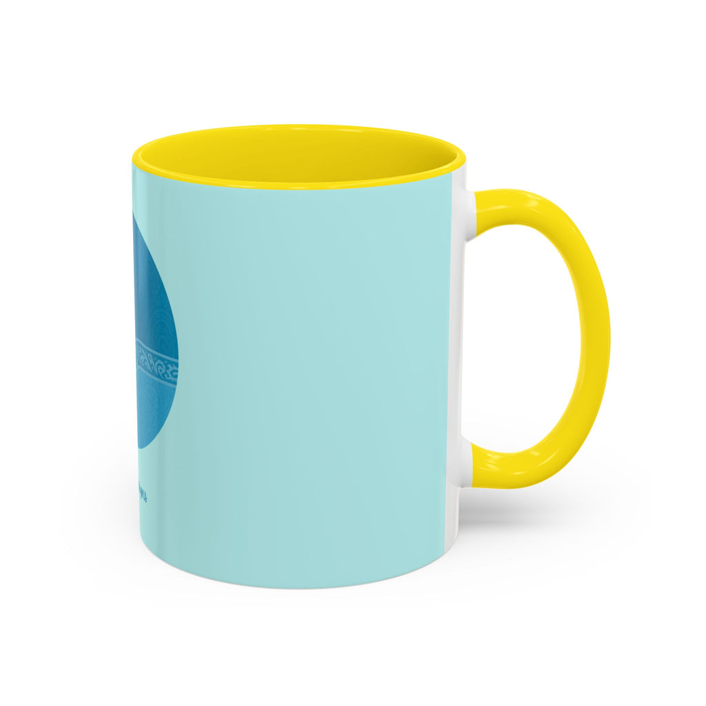 Blue Wave Accent Coffee Mug – Ocean Swirl 11/15oz Ceramic