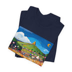 Floral Meadow Women's Tee – Whimsical Hilltop Garden Graphic