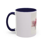 Cherry Blossom Accent Coffee Mug — Pink Tree Ceramic Mug (11/15oz)