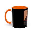 Sunset Guitarist Accent Coffee Mug — Silhouette Music Lover Gift