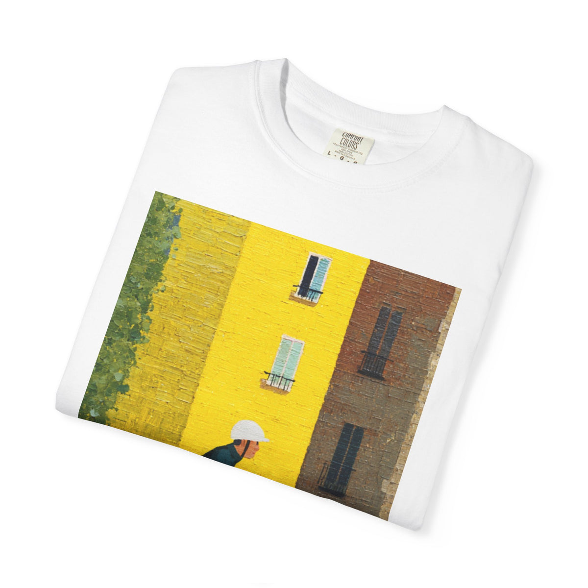 Cyclist Street Art T-Shirt — Vintage Urban Bike Print