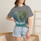 Beachfront Cabin Photo Tee — Tropical Seaside T-Shirt