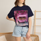 Pink Flower Truck T‑Shirt — Floral Market Van Graphic Tee