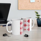 LOVE Heart Pattern Mug | Ceramic Coffee Cup 11oz 15oz