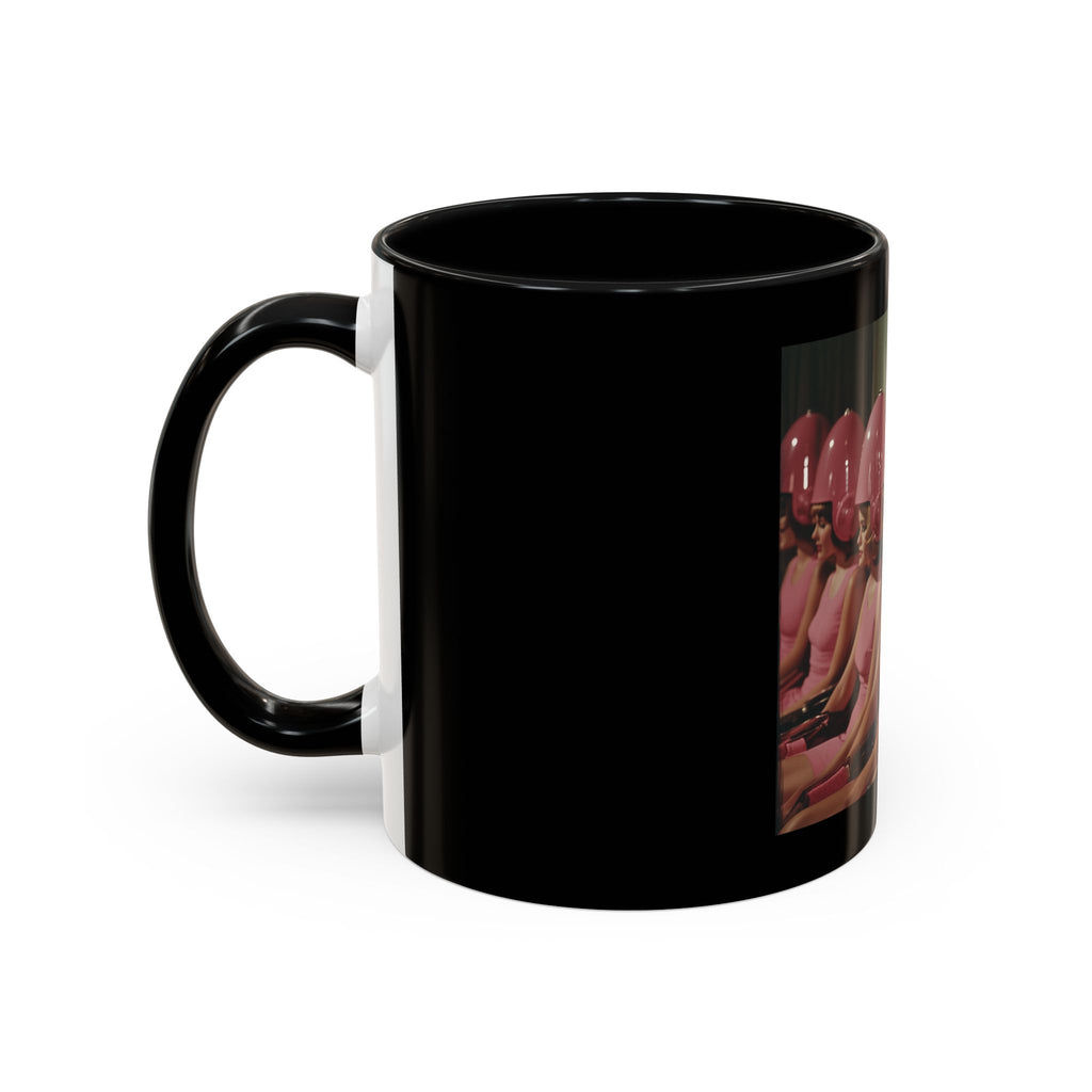 Retro Salon Coffee Mug — Vintage Hair Dryer Booth Photo Accent Mug