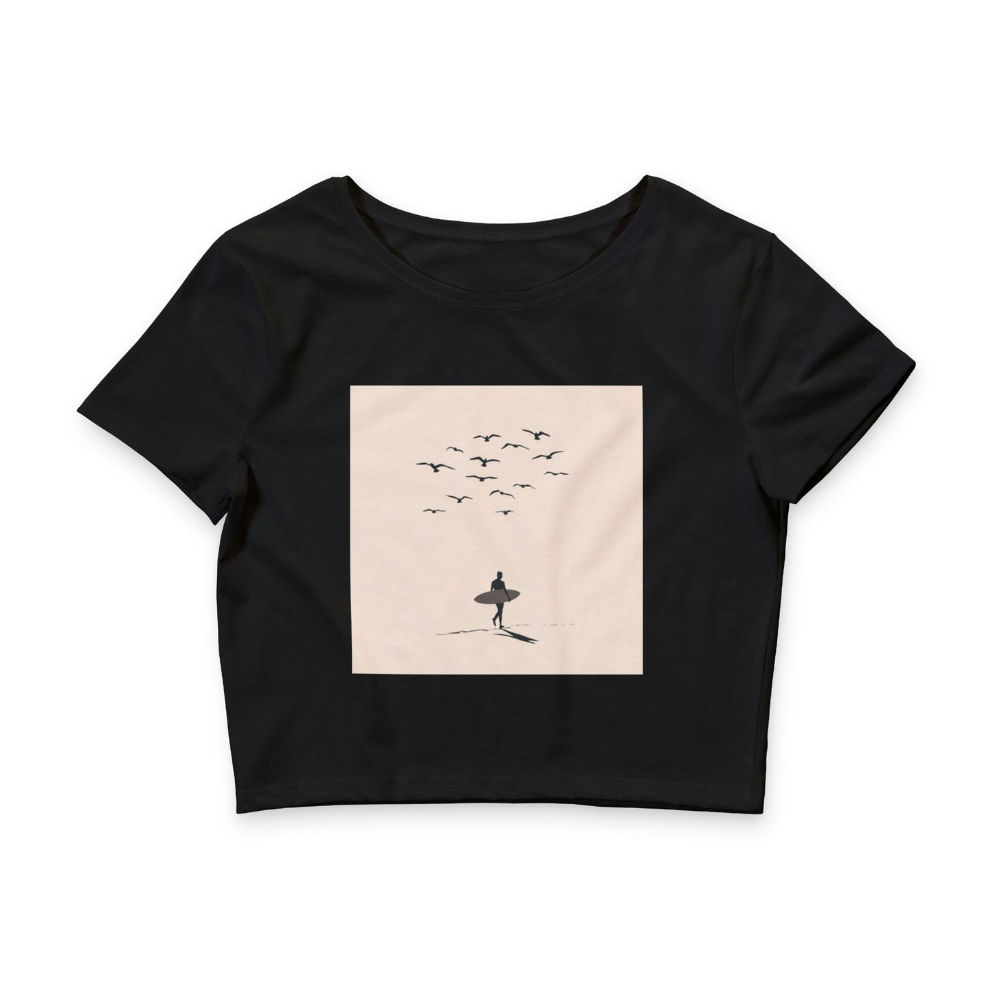 Nature-Inspired Women's Crop Tee, Gifts for Her, Beach/Gym Top, Comfy Everyday Wear