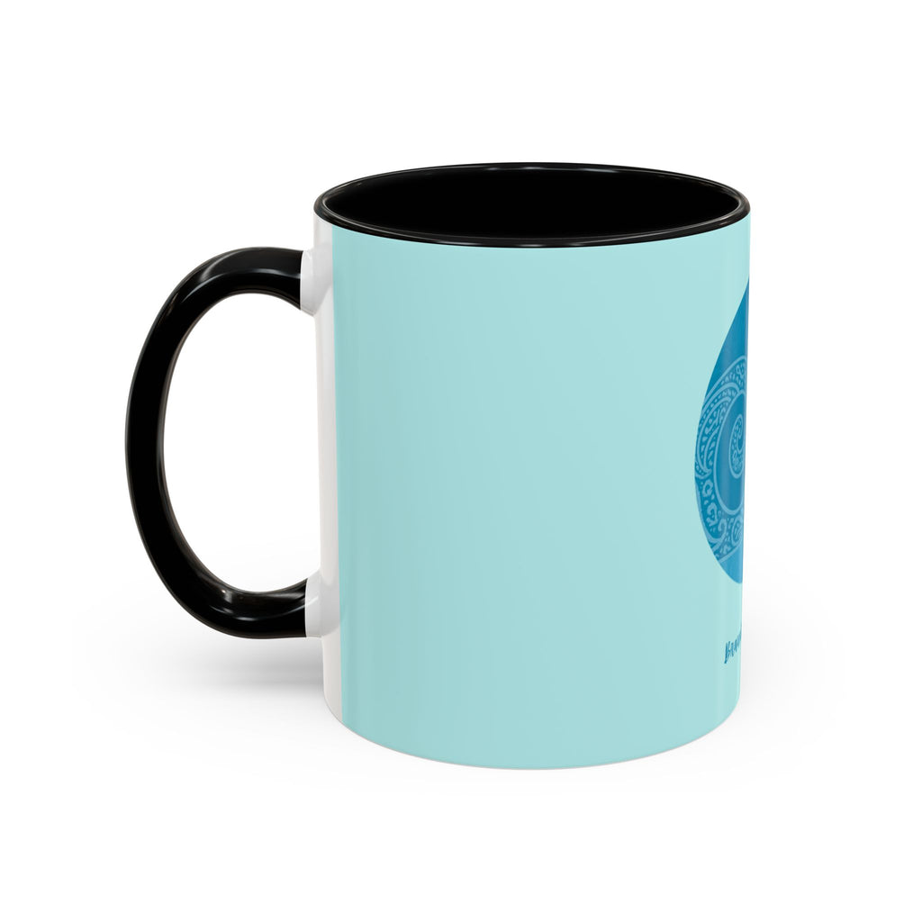 Blue Wave Accent Coffee Mug – Ocean Swirl 11/15oz Ceramic