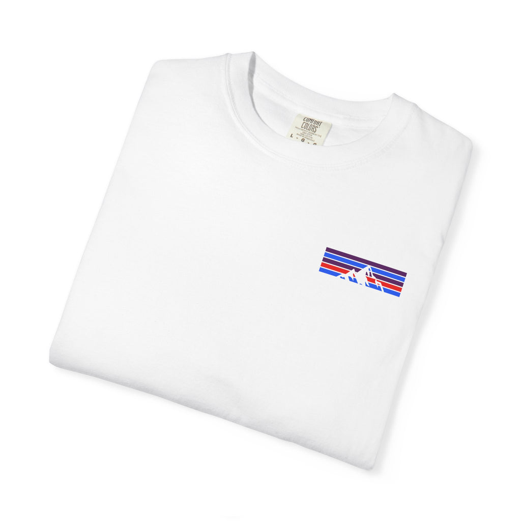 Copy of Retro Sunset Surf Stripes T-Shirt | Minimal Chest Graphic