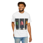 Retro Triptych Crew Graphic T-Shirt — Three Color Sweater Men Print