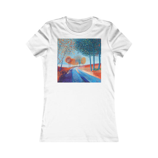 Colorful Scenic Women's Tee, Nature Lover T-Shirt, Casual Wear, Gift for Her, Art-Inspired Top, Bohemian Style Shirt