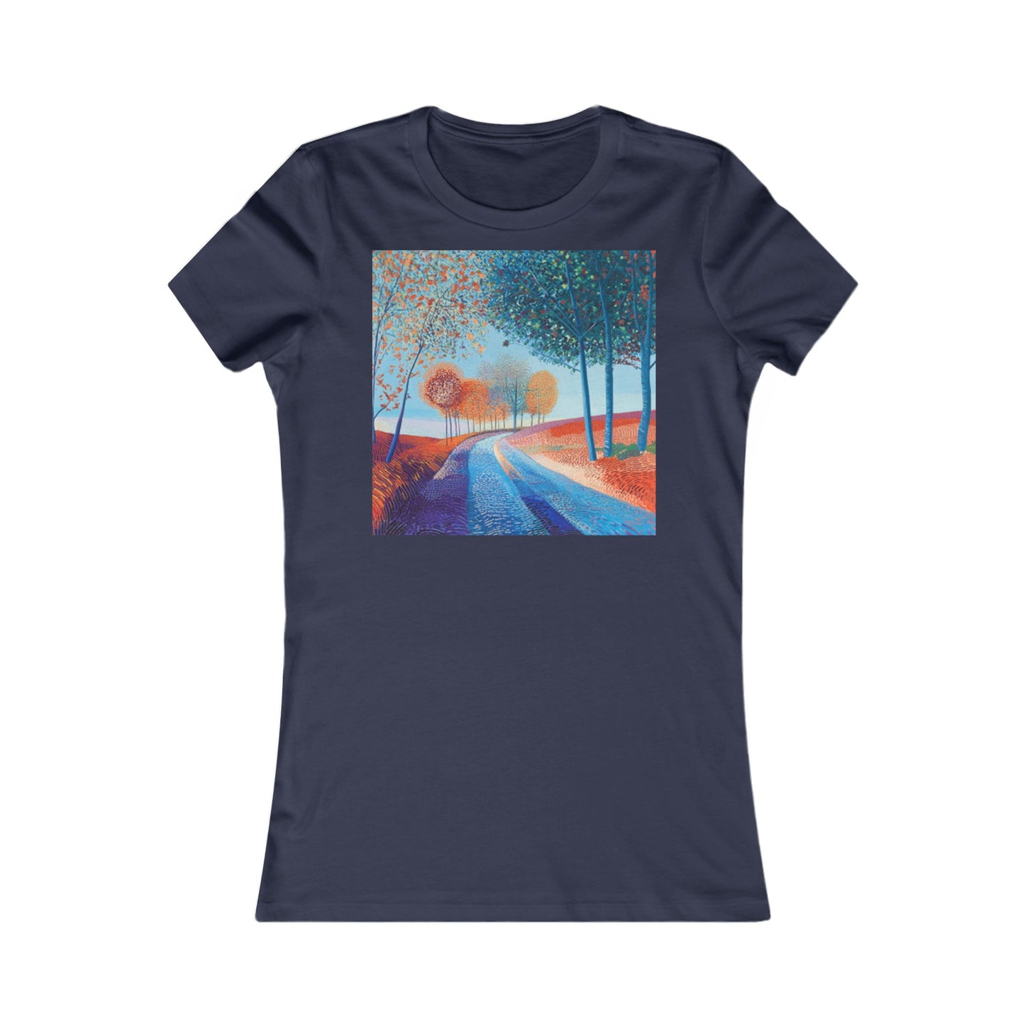 Colorful Scenic Women's Tee, Nature Lover T-Shirt, Casual Wear, Gift for Her, Art-Inspired Top, Bohemian Style Shirt