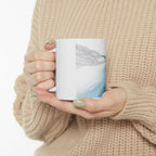 Ocean Wave Ceramic Mug - Beach Lover's Coffee Cup, Gift for Him/Her, Nature Decor, 11oz, 15oz