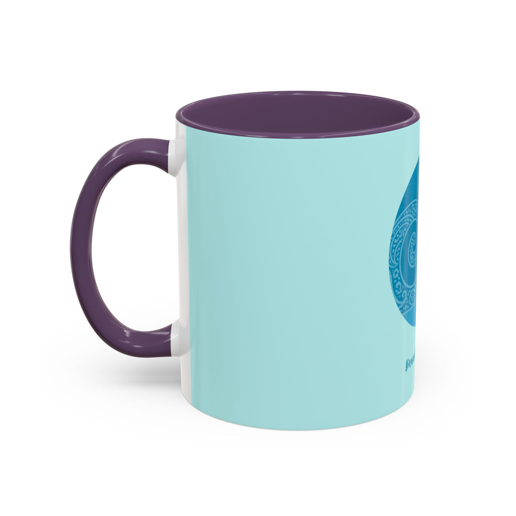 Blue Wave Accent Coffee Mug – Ocean Swirl 11/15oz Ceramic