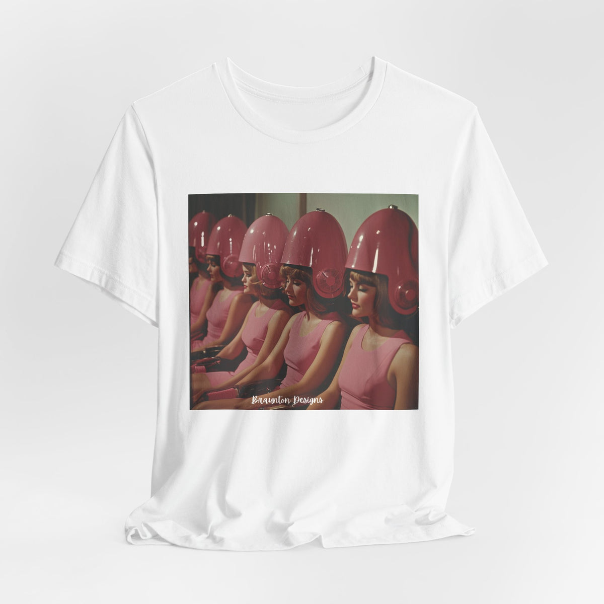 Retro Salon Photo Tee — "Vintage Beauty" Graphic T‑Shirt. Lightweight Fabric