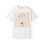 Surfer Beach Scene Tee | Casual Low Tide Waves Dude