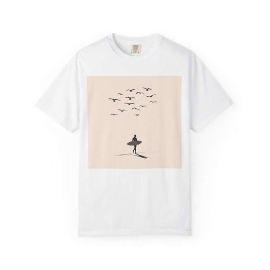 USA I Surfer Beach Scene Tee | Casual Low Tide Waves Dude