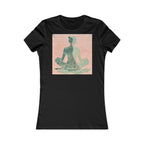 Women's Yoga Pose Tee — Retro Pastel Meditation Graphic Shirt