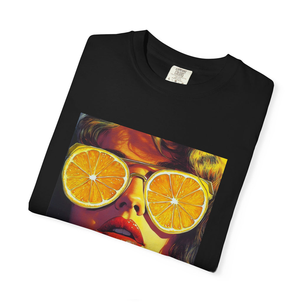 Retro Citrus Sunglasses T-Shirt. Heavyweight Fabric