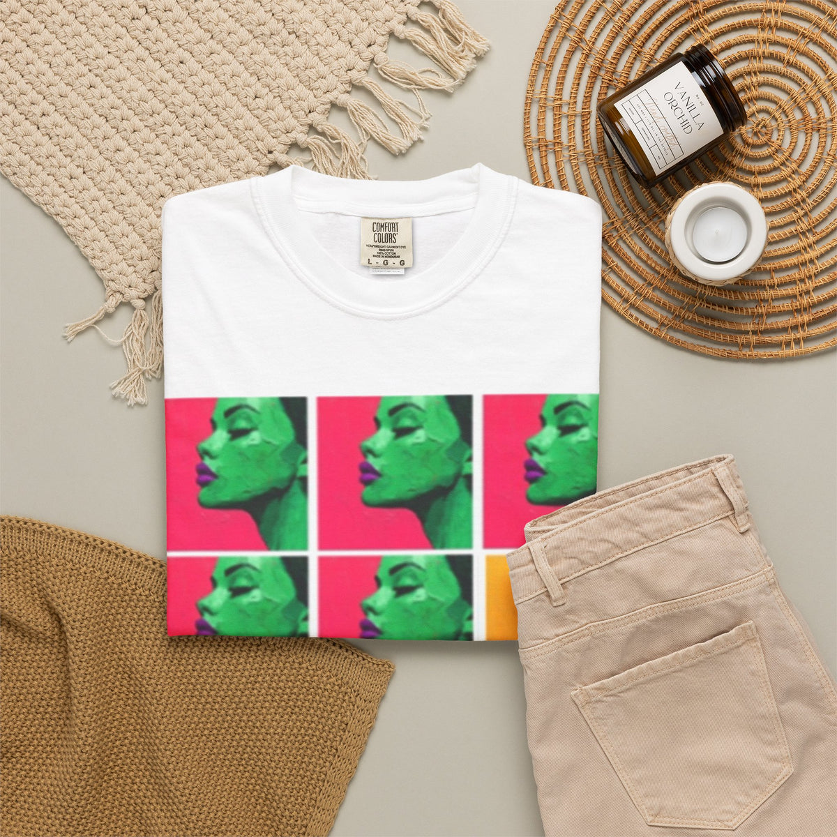 Pop Art Profile Grid T-Shirt