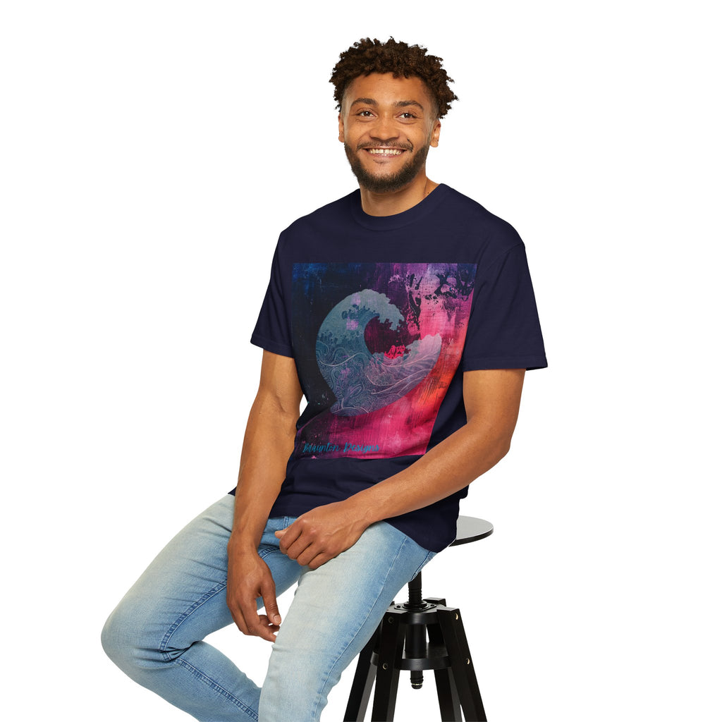 Abstract Wave Art T-Shirt — Hawaiian Dreams Graphic Tee
