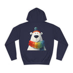 Polar Bear Hoodie — Cute Rainbow Scarf Winter Pullover