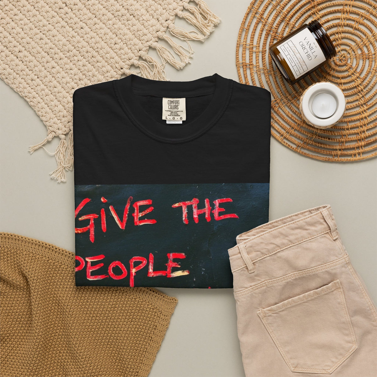 Graphic T-Shirt — "Give The People What They Want?" Street Art Tee