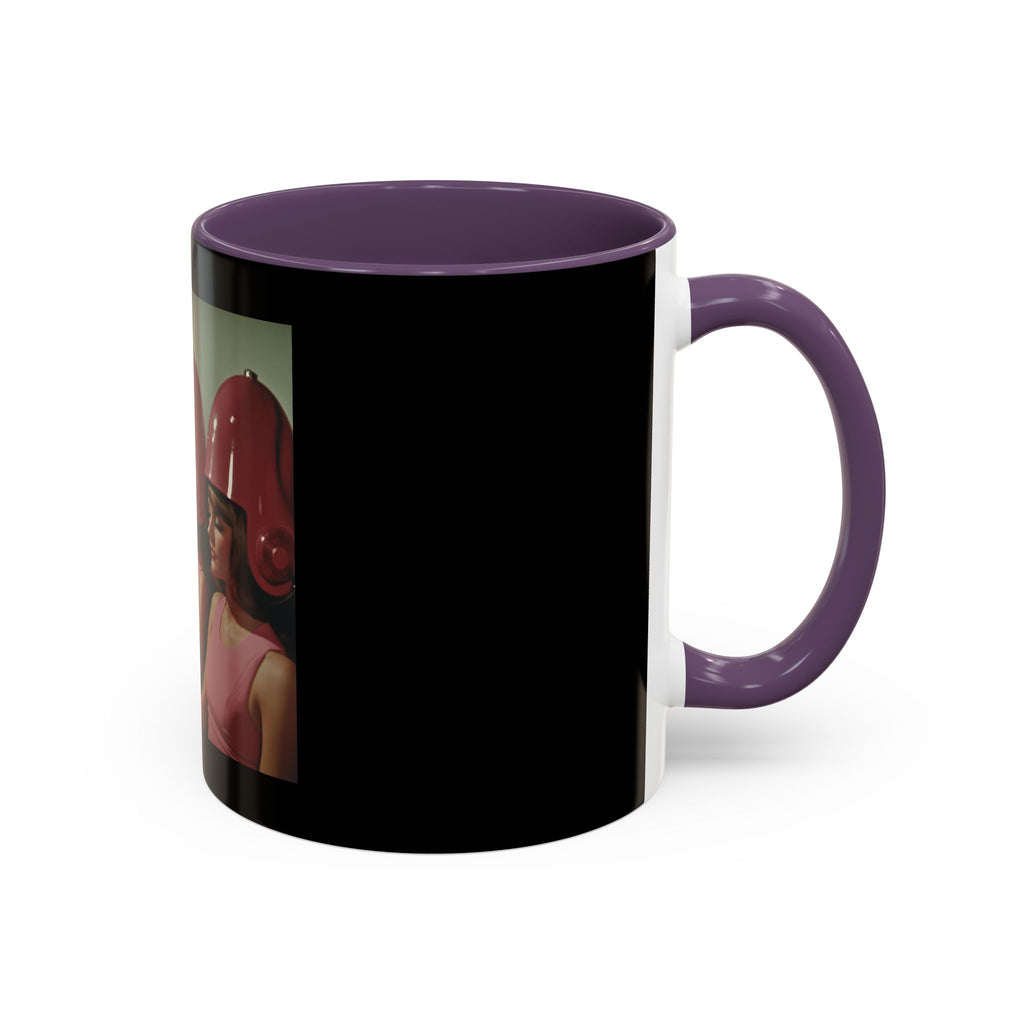 Retro Salon Coffee Mug — Vintage Hair Dryer Booth Photo Accent Mug