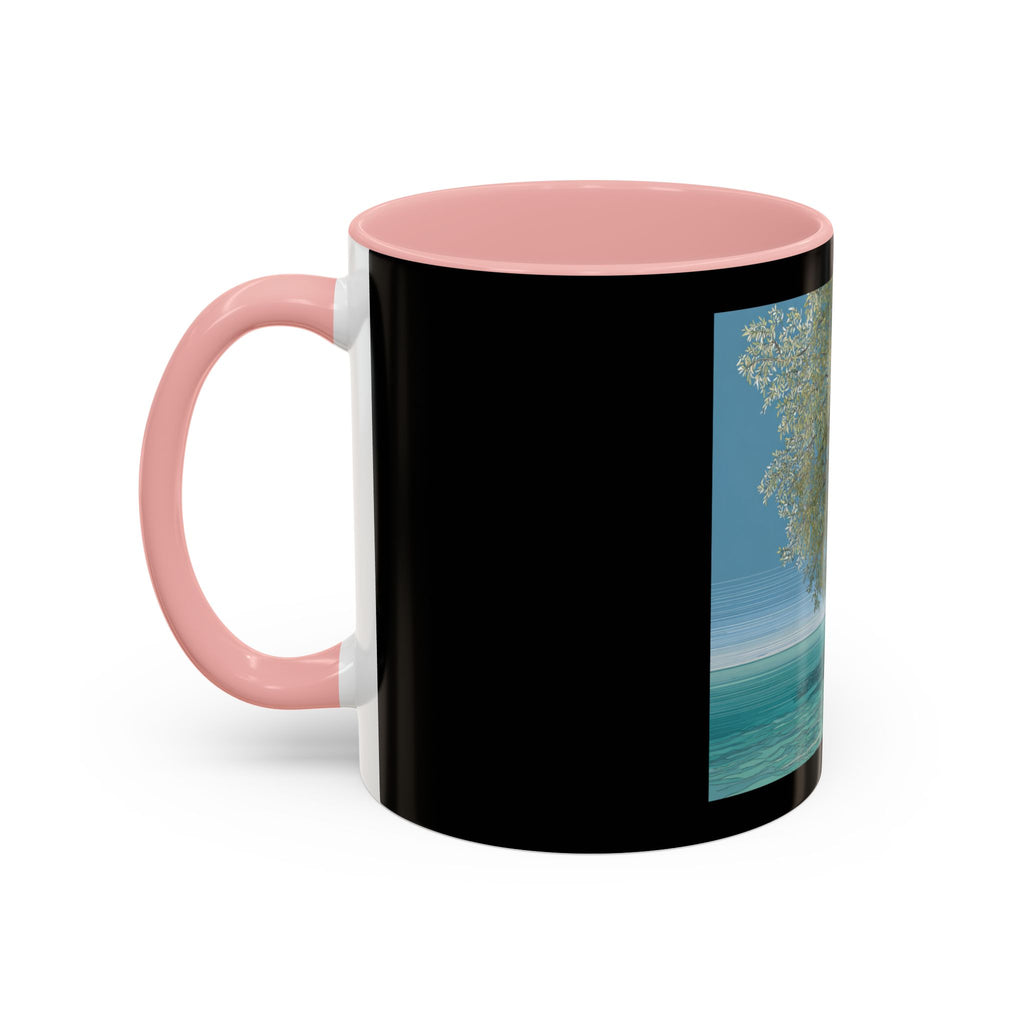 Coastal Cabin Beach Scene Accent Coffee Mug