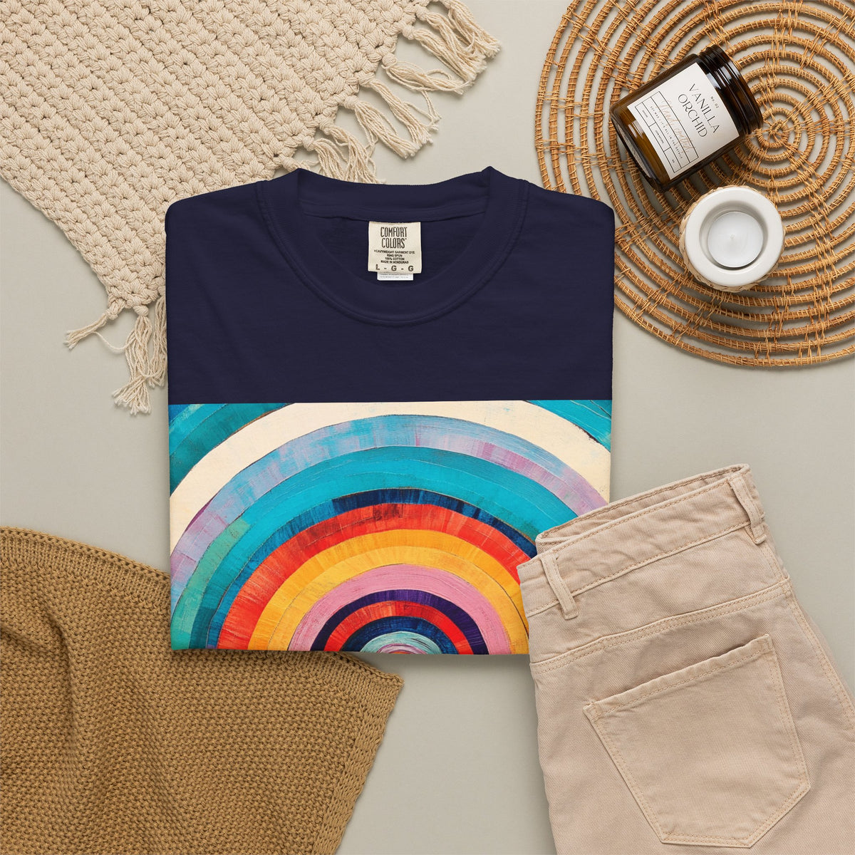 Concentric Rainbow Circles T-Shirt