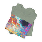 Surreal Beachscape T‑Shirt — Colorful Dreamy Seaside Art Tee- Lightweight fabric