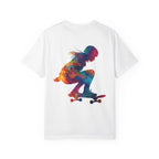 Colorful Skateboard Silhouette T-shirt | Skateboarder Art